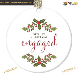 First Christmas Engaged, Collectible Ceramic Ornament