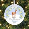 First Christmas Ornament, Baby Boy Deer Theme