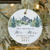 First Christmas Ornament as Mr. Mrs, Personalized Married Ornament