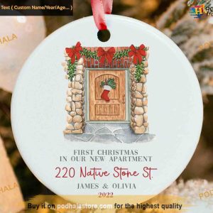 First Christmas Ornament in New Apartment, Personalized Decoration