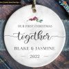 First Christmas Together Ornament, Personalized First Christmas