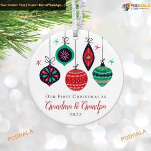 First Christmas as Grandparents, Personalized 1st Christmas Ornament