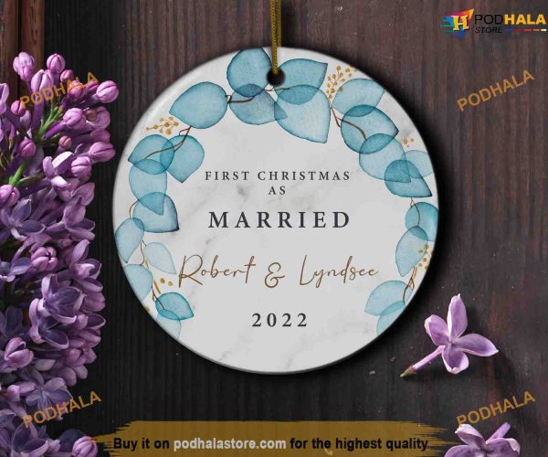 First Christmas as Married, Personalized Keepsake Ornament