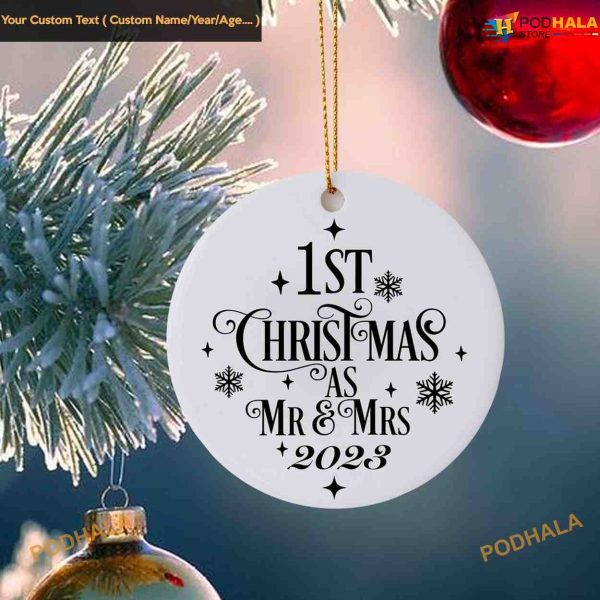 First Christmas as Mr & Mrs Ceramic Ornament Keepsake