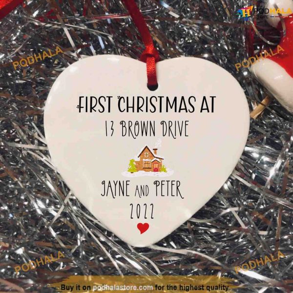 First Christmas in Home, Personalized Couples Ornament