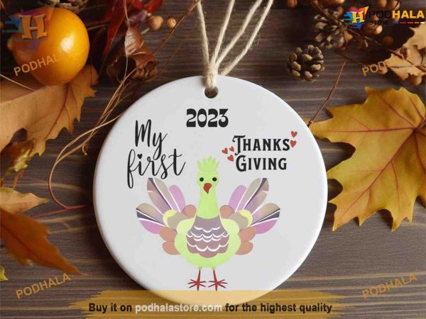 First Thanksgiving Turkey Ornament, Family Christmas Ornaments