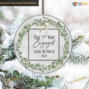 First Year Engaged, Ceramic First Christmas Together Ornament