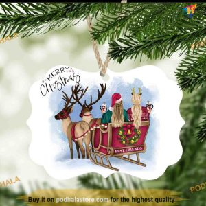 Friends Christmas Ornament, Personalized Bauble, Best Friend Xmas Decor