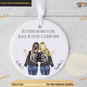Friendship Ceramic Christmas Ornament, Personalized Family Ornaments