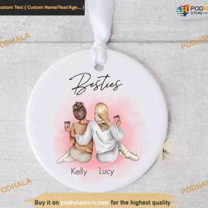 Friendship Ceramic Ornament Gift, Personalized Family Christmas Ornaments
