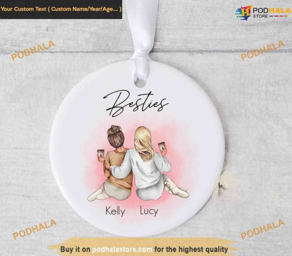 Friendship Ceramic Ornament Gift, Personalized Family Christmas Ornaments
