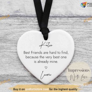 Friendship Gift Heart Ornament, Funny Christmas Gifts For Friends