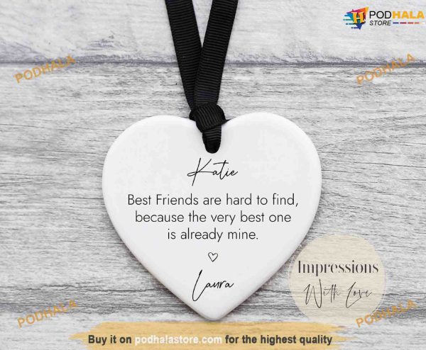 Friendship Gift Heart Ornament, Funny Christmas Gifts For Friends