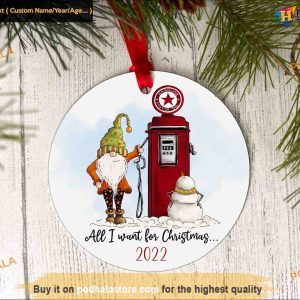 Funny Gnome 2023 Christmas Ornament, Family Tree Decoration