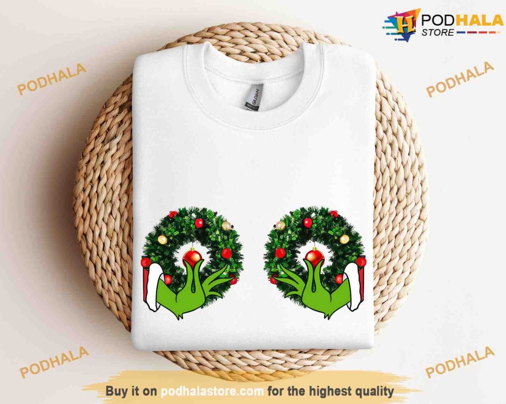 Funny Grinch Hands Christmas Sweatshirt, Grinch Christmas Gifts