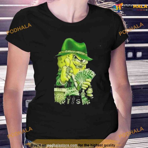 Gangster Spongebob Shirt, Trendy Cartoon Design for Fans