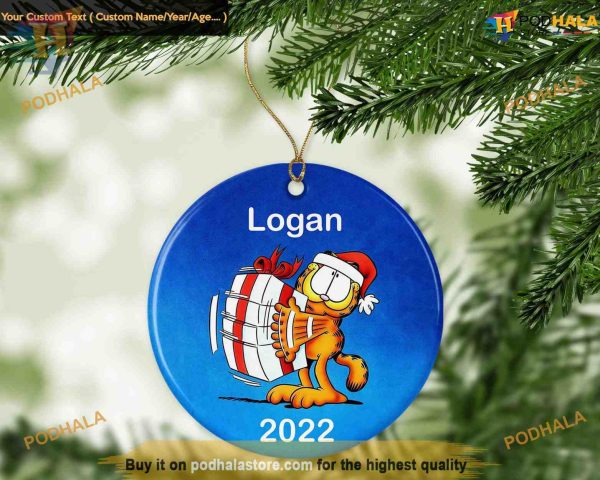 Garfield Christmas Ornament, Child’s Personalized Decor