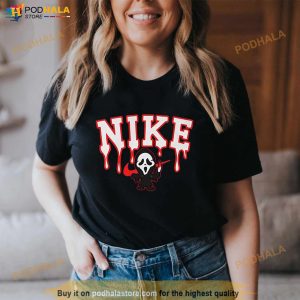 Ghost Face Nike Halloween Shirt 3