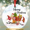 Gifted Gnomes Ceramic Christmas Ornament, Personalized Family Ornaments