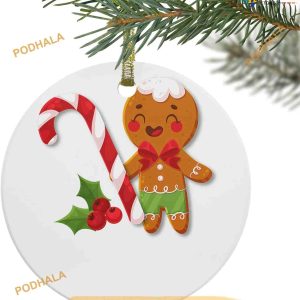 Gingerbread Cartoon Christmas Ornaments Family Christmas Ornaments