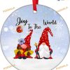 Gnome Couple Christmas Ornament, Joy to The World Decorations