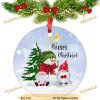 Gnomes Merry Christmas Ceramic Ornament, Family Christmas Ornaments