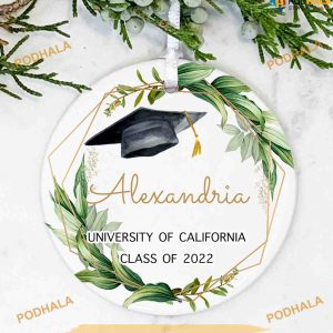 Graduation 2023 Ornament, College Date, Personalized Family Christmas Ornaments