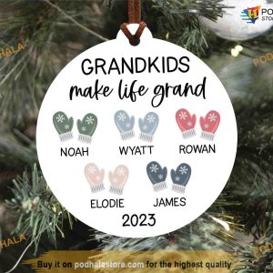 Grandchildren Names 2023 Ornament, Grandparent Gift, Family Christmas Ornaments