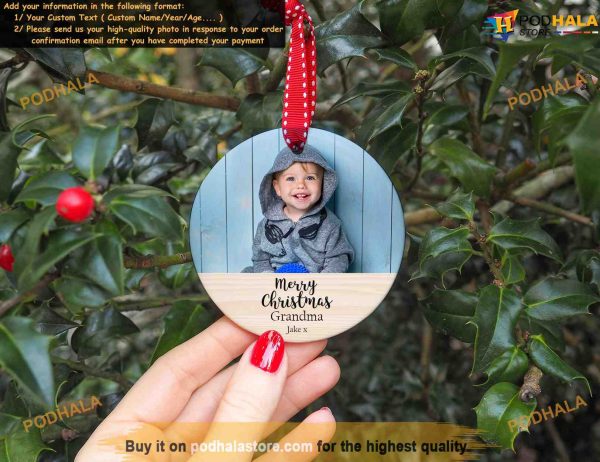 Grandparents’ Celebration Personalized Christmas and Custom Picture Ornaments