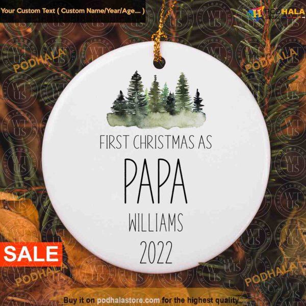 Grandpa’s First Christmas Ornament, Personalized Grandfather Tribute