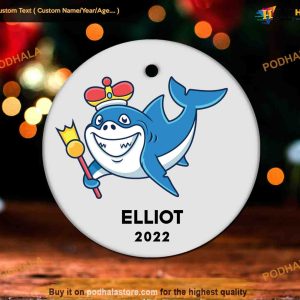 Great White Shark Christmas Ornament, Personalized Great White Shark Ornament