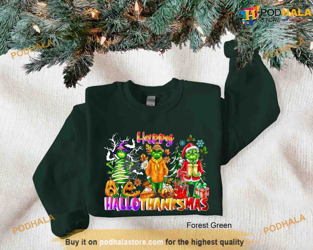 Grinch Christmas Sweatshirt, Hoodie, Halloween & Fall Women's Fashion