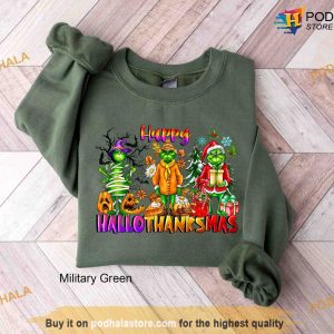 Grinch Christmas Sweatshirt Hoodie Halloween Fall Womens Fashion 2