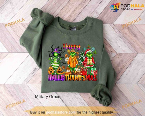 Grinch Christmas Sweatshirt, Hoodie, Halloween & Fall Women’s Fashion