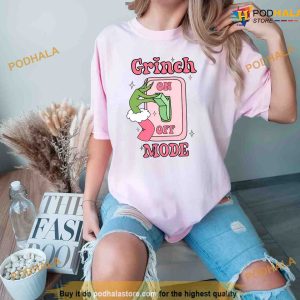 Grinch Hand On Off Mode Sweatshirt Grinch Christmas Hoodie 2