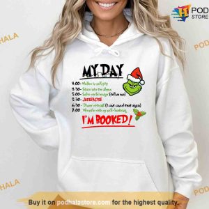 Grinch My Day I'm Booked Christmas Crewneck Sweatshirt, Christmas Gifts