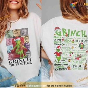 Grinch The Eras Tour Christmas Shirt For Taylor Fans, Grinch Christmas Gifts
