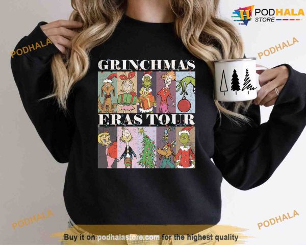 Grinchmas Eras Tour Sweatshirt, Grinch Sweatshirt Womens