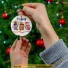 HalloThanksMas Coffee Seasons Ornament, Funny Christmas Ornaments
