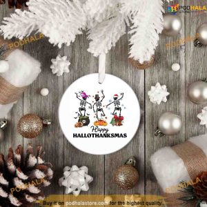 Hallothanksmas Skeleton Ornament, Family Christmas Tree Ornaments