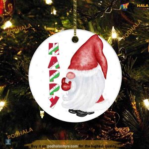 Happy Gnomes Ceramic Christmas Ornaments Family Christmas Ornaments