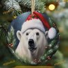 Hat Polar Bear Sublimation Ornament, Personalized Family Christmas Ornaments