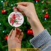 Heart & Cardinal Memorial Christmas Ornament, Family Tree Decoration