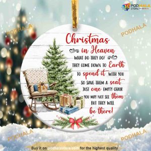 Heaven Christmas Ornament Round Xmas Keepsake Personalized Family Christmas Ornaments 2 1
