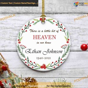 Heaven Memorial Christmas Ornament, Personalized Family Ornaments