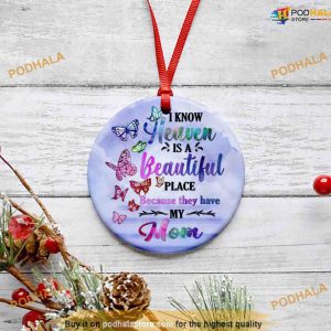 Heaven's Beautiful Mom Ornament, Custom Family Ornaments