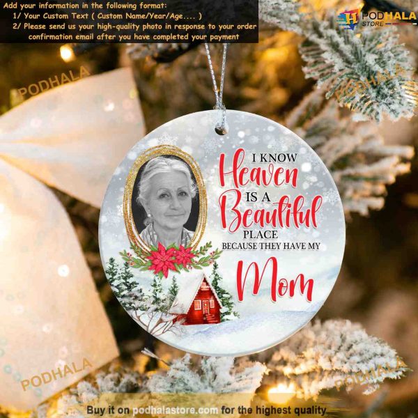 Heaven’s Beauty Ceramic Christmas Ornament, Personalized Family Ornaments