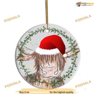Highland Cow Decoration, Personalized Family Christmas Ornaments