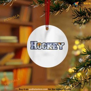 Hockey Daisy Metal Ornament, Personalized Family Christmas Ornaments