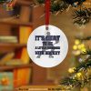 Hockey Obsession Round Metal Christmas Ornament, Family Christmas Ornaments
